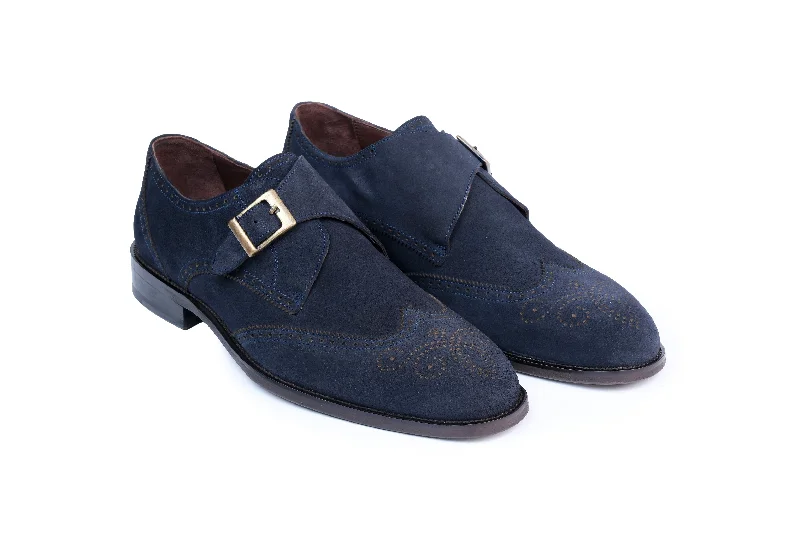 Men's formal shoes with a wingtip design Men's formal shoes with a wingtip design Clinton Wingtip Monk Strap