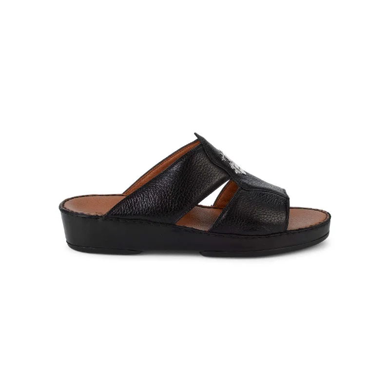 Men's sandals with a removable insole for cleaningBally Hakman Men's 6211912 Black Grained Leather Sandals Men's sandals with a removable insole for cleaningBally Hakman Men's 6211912 Black Grained Leather Sandals