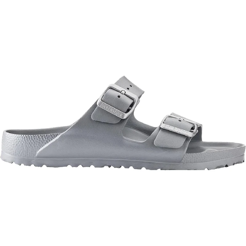 Waterproof men's sandals for water activitiesUnisex Birkenstock Arizona Essentials Metallic Silver EVA Synthetic