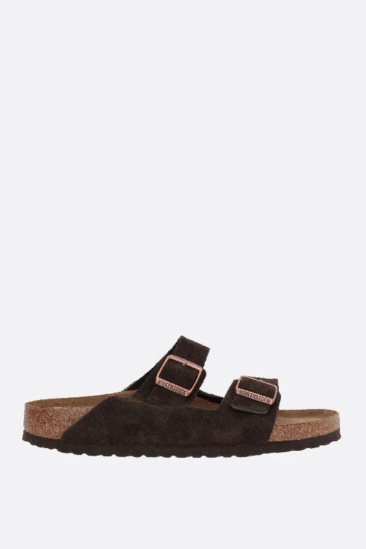 Men's sandals with a durable outer soleArizona BS suede flat sandals (Narrow Fit)
