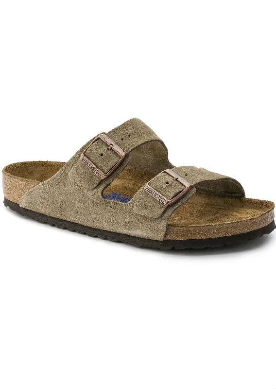Men's sandals with a cushioned footbedBirkenstock Unisex Arizona Soft Footbed Suede Sandals