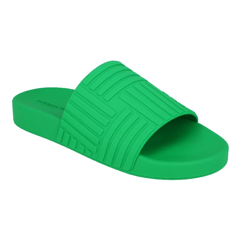 Men's sandals with a durable outer soleBottega Veneta Resort Slides Green