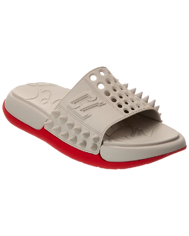 Men's sandals with a padded heelChristian Louboutin Take It Easy Rubber Slide