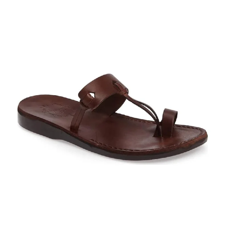 Men's sandals with a shock - absorbing insoleDavid - Leather Open Toe Sandal | Brown