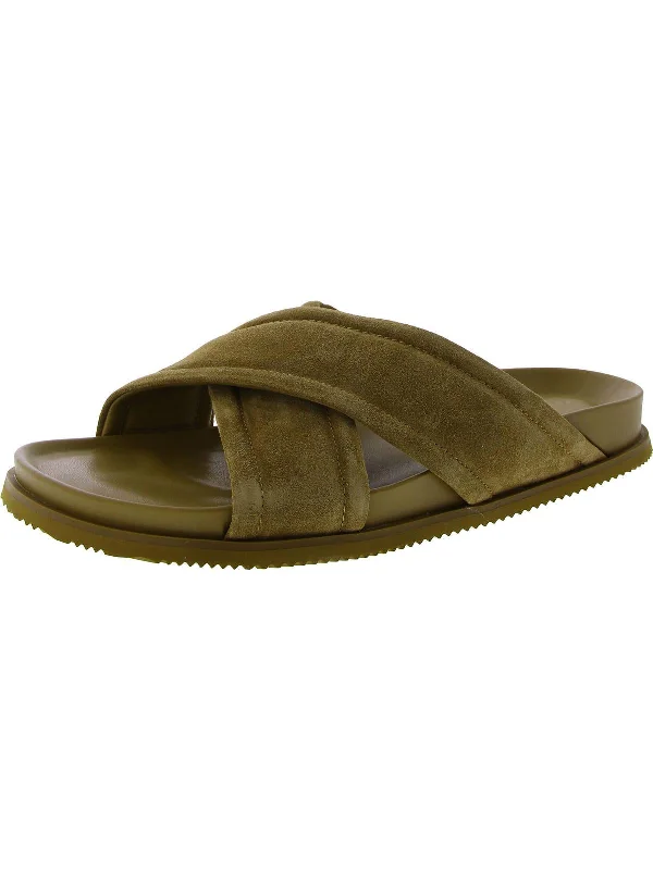Flip - flop style men's sandals for beach wearDerek Mens Faux Suede Slip On Slide Sandals