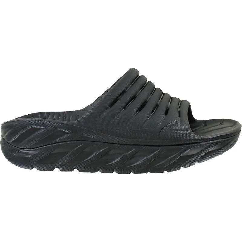 Men's sandals with a contrast stitching detailWomen's Hoka Ora Recovery Slide Black/Black EVA