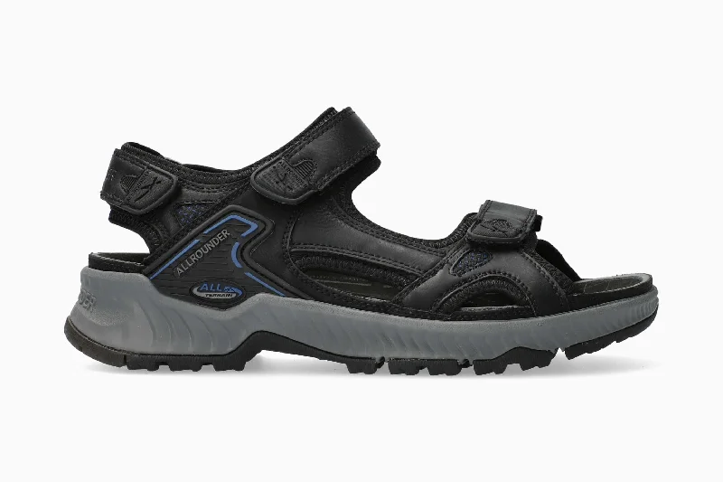 Men's sandals with a decorative buckle or charmHonduras - Black