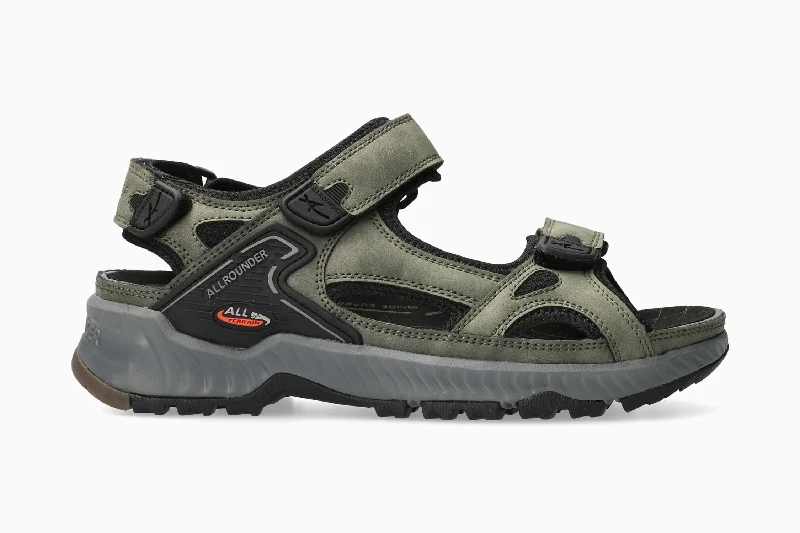 Men's leather sandals with an adjustable strapHonduras - Dark Green
