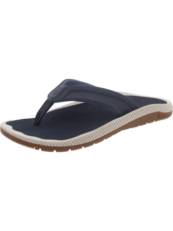 Men's sandals in a neutral color like black or brownKukulu Mens Cushioned Footbed Lifestyle Flip-Flops