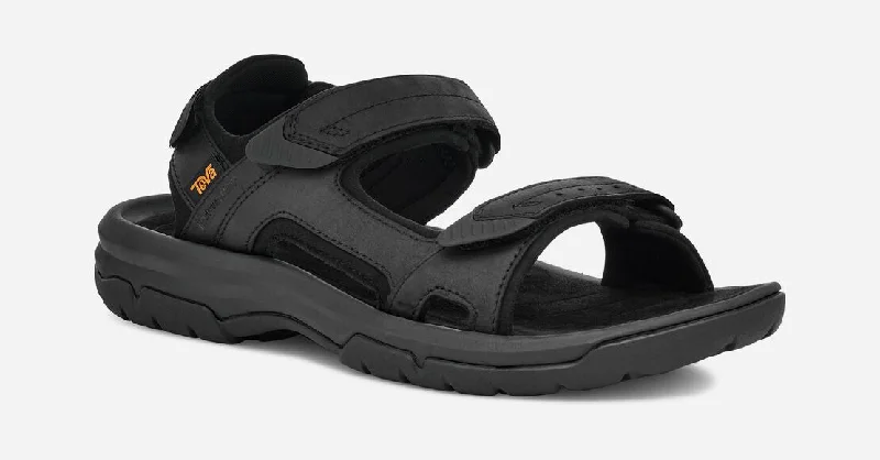 Men's sandals with a perforated leather upper for ventilationTeva Langdon True Black Men's