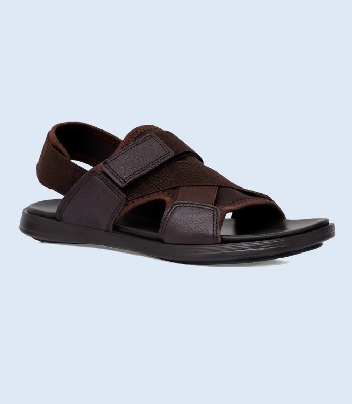 Men's sandals with a padded heelM6903-BROWN-Men Comfort Sandal