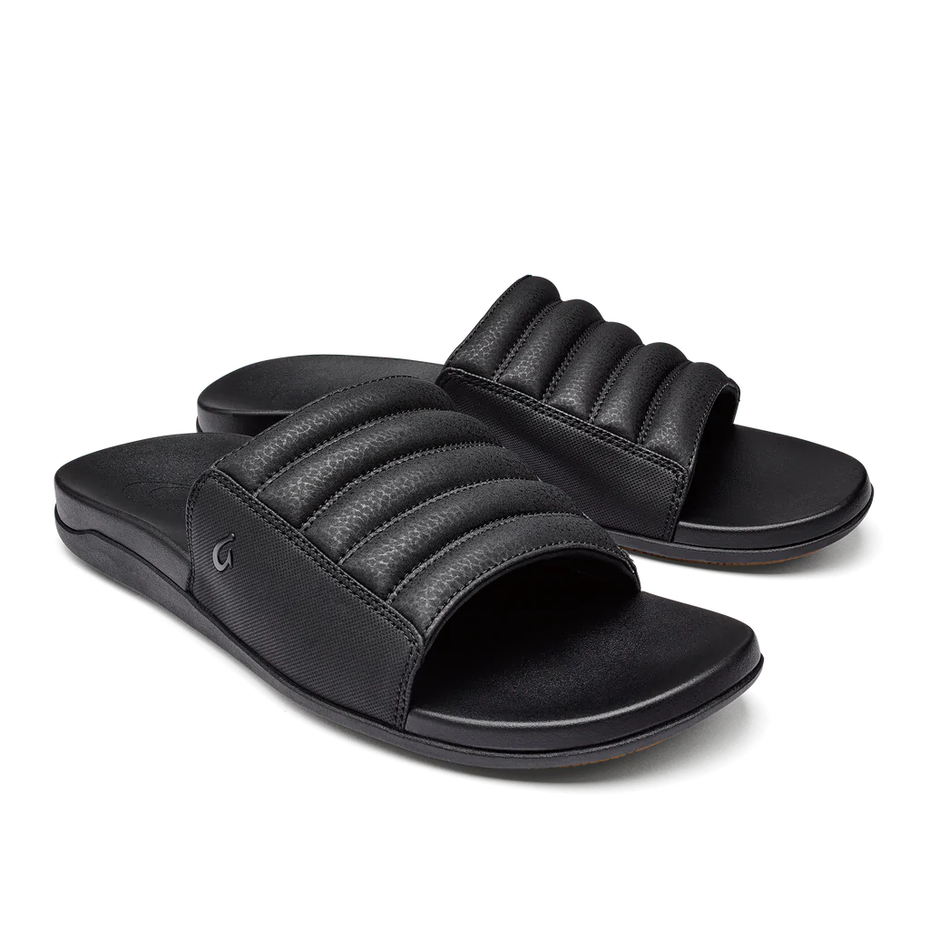 Men's sandals with a durable outer soleOlukai Maha 'Olu Black Men's