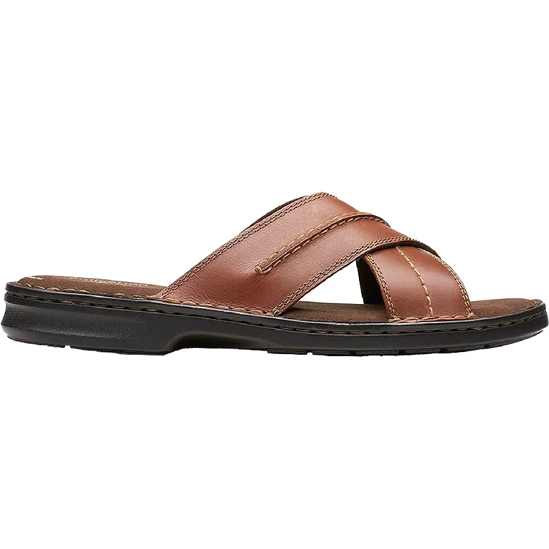 Men's sandals with a toe post designMen's Clarks Malone Cross Tan Leather