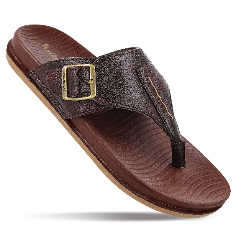 Men's sandals with a contrast stitching detailMen's Daily Wear Comfort Sandals - WE1024 Brown