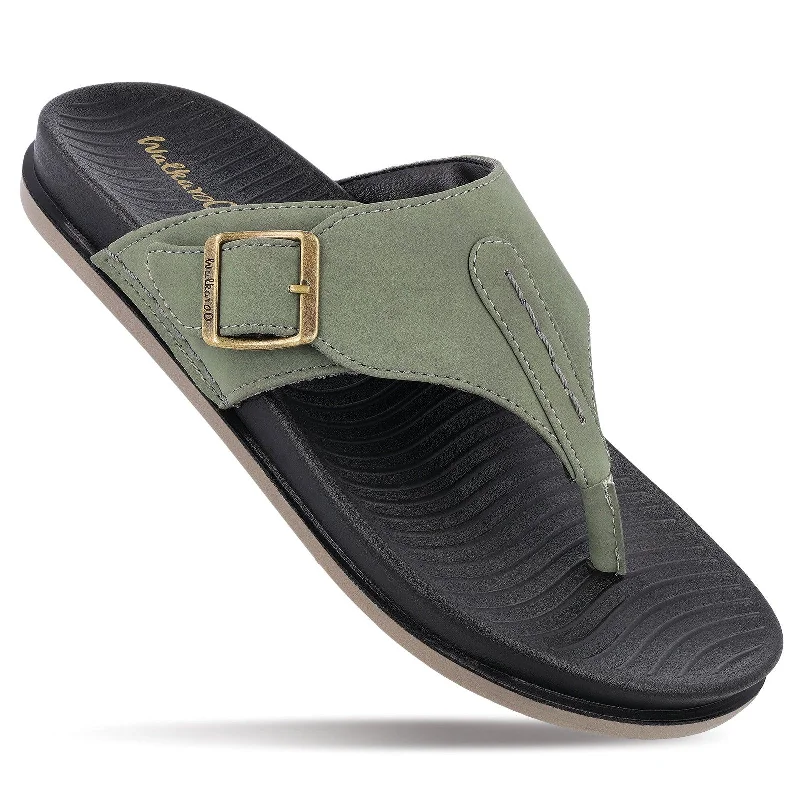 Men's sandals with a buckle closureMen's Daily Wear Comfort Sandals - WE1024 Olive