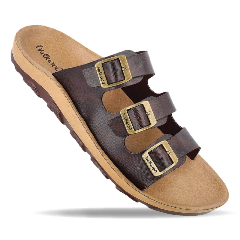 Men's sandals with a wide strap for supportMen's Daily Wear Sandals - WE1360 Brown