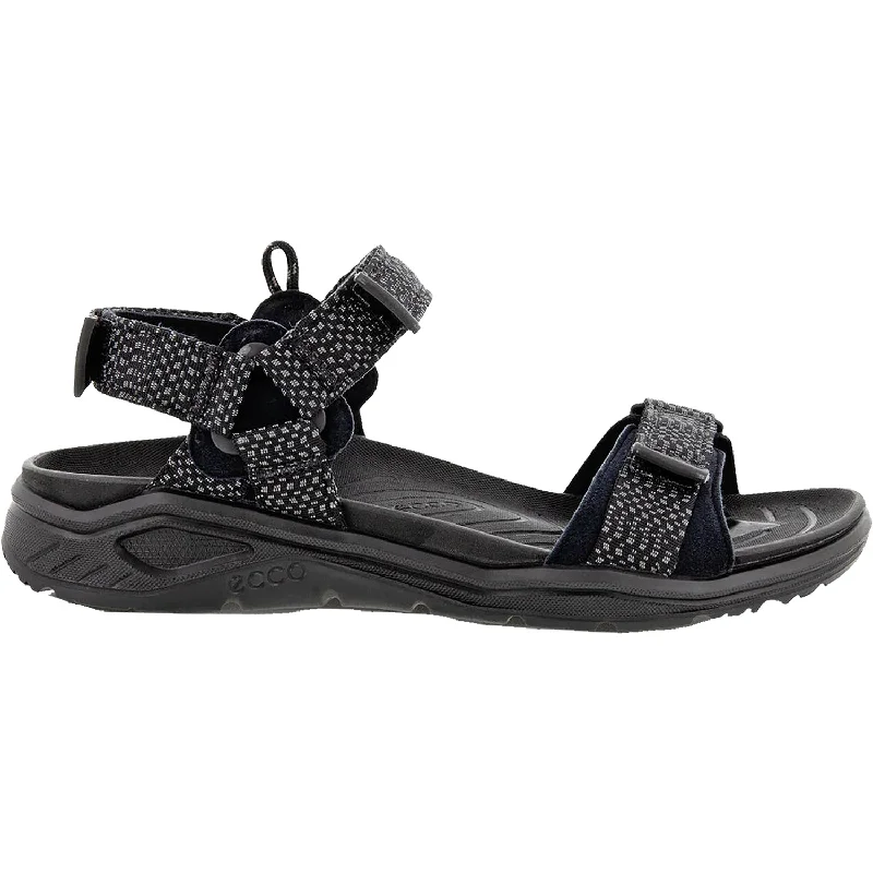 Men's sandals with a perforated leather upper for ventilationMen's Ecco X-Trinsic Black Fabric