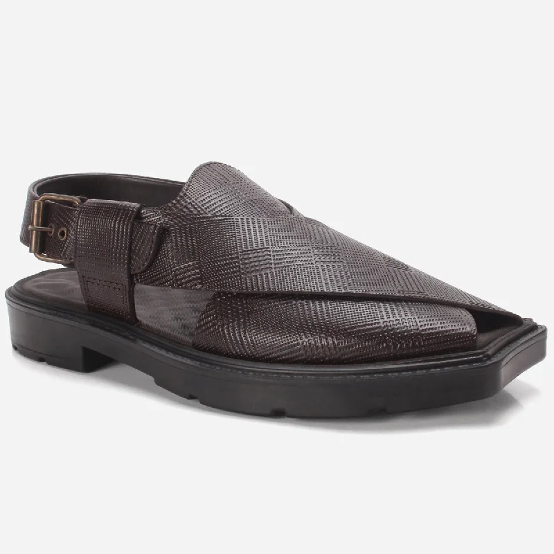 Men's sandals in a neutral color like black or brownMens "KASPER" Casual Peshawari Sandals