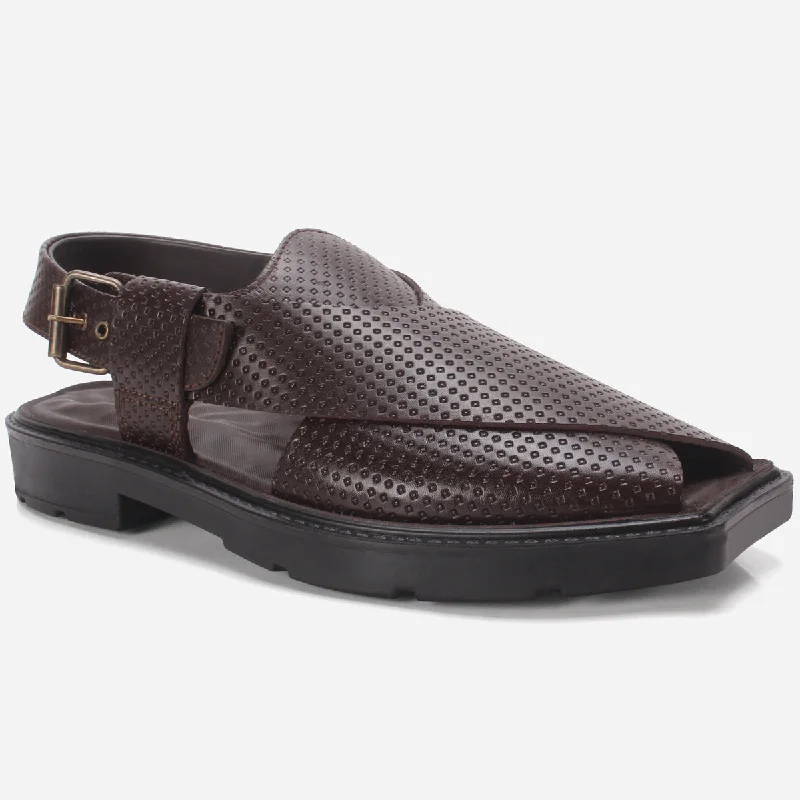 Flip - flop style men's sandals for beach wearMens "KENYON" Leather Peshawari Sandals
