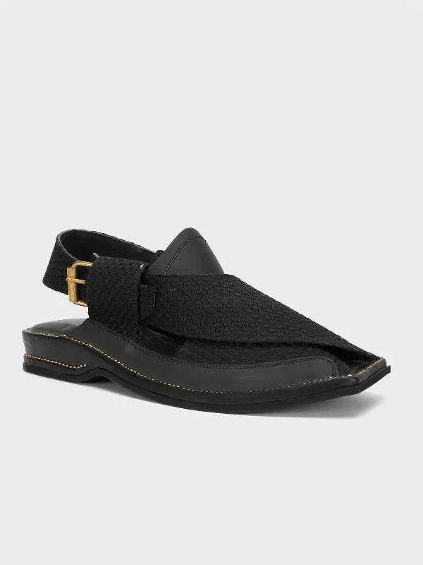 Men's sandals with a stretchy strap for a better fitTMens "KIPP" Designer Leather Peshawari Sandals