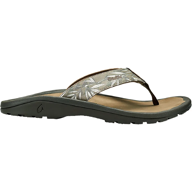 Men's sandals with a rubber sole for tractionMen's OluKai Ohana Pa'i Clay/Ohe Kapala Synthetic