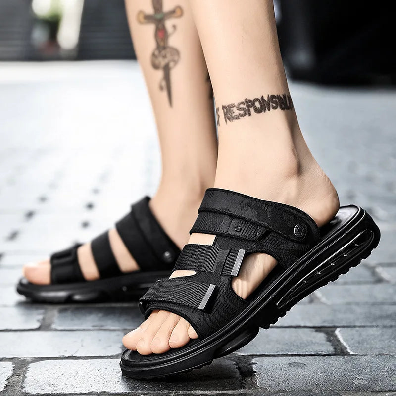 Men's sandals with a removable insole for cleaningMen's Summer Casual Style Dual Purpose Soft-Soled Flat Sandals