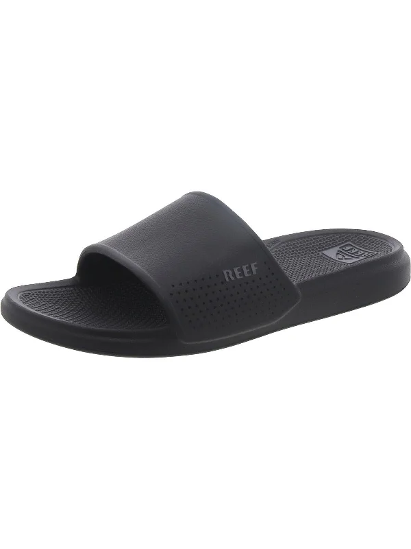 Men's sandals with a leather lining for comfortMens Water Ready Cushioned Footbed Pool Slides