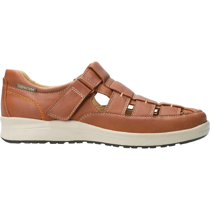 Men's sandals with a flexible sole for easy movementMen's Mephisto Vilson Chestnut Leather