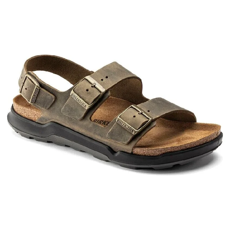 Men's leather sandals with an adjustable strapMilano Rugged Regular - Faded Khaki