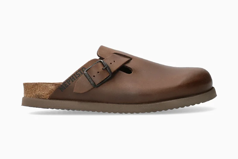Men's sandals with a stretchy strap for a better fitNathan - Dark Brown