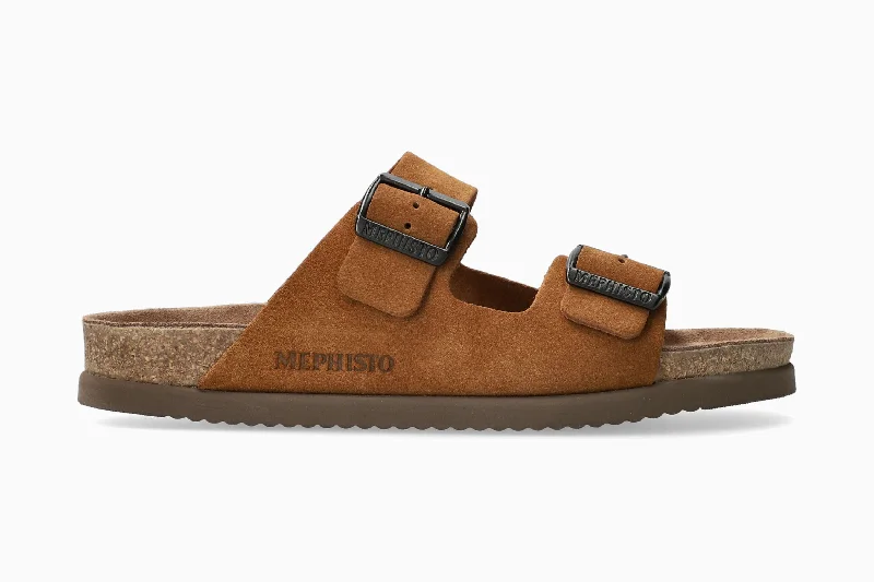 Men's sandals with a leather lining for comfortNerio - Tobacco