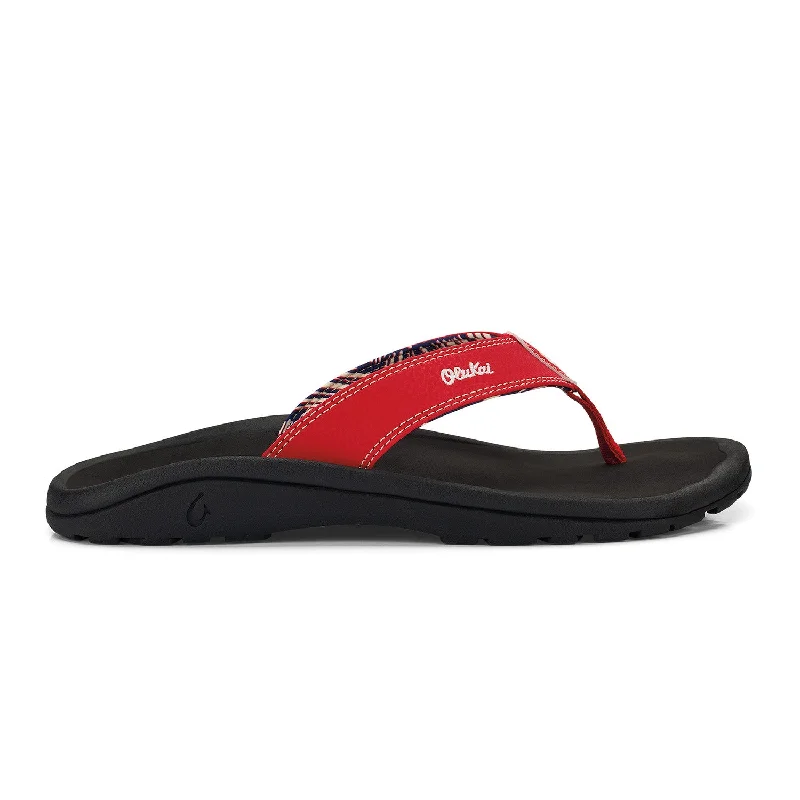 Men's sandals with a removable insole for cleaningOhana - Red Lava/Black