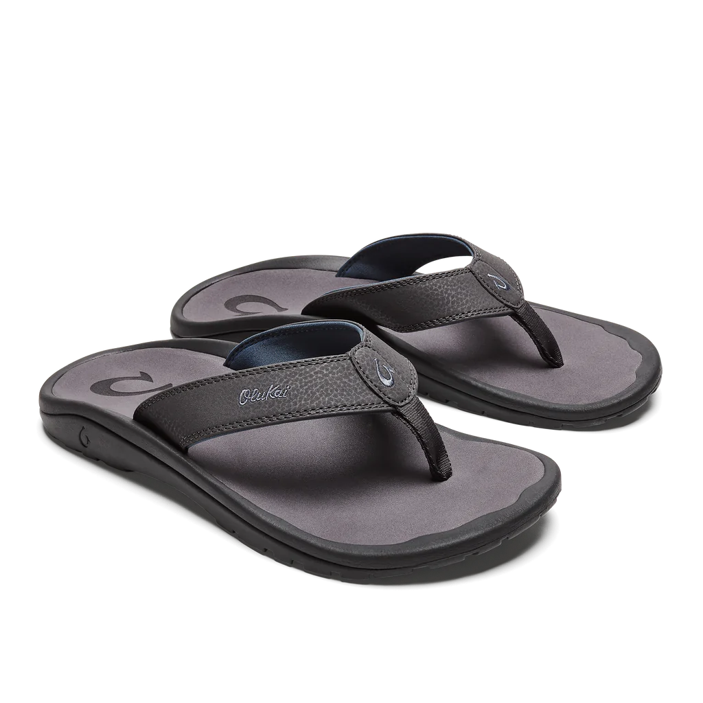 Men's sandals with a perforated leather upper for ventilationOlukai 'Ohana Pavement Men's