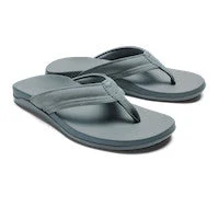 Men's sandals with a rubber sole for tractionOLUKAI MAHA GREY