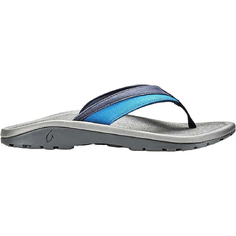Waterproof men's sandals for water activitiesMen's OluKai Ohana Koa Trench Blue/Stone Synthetic