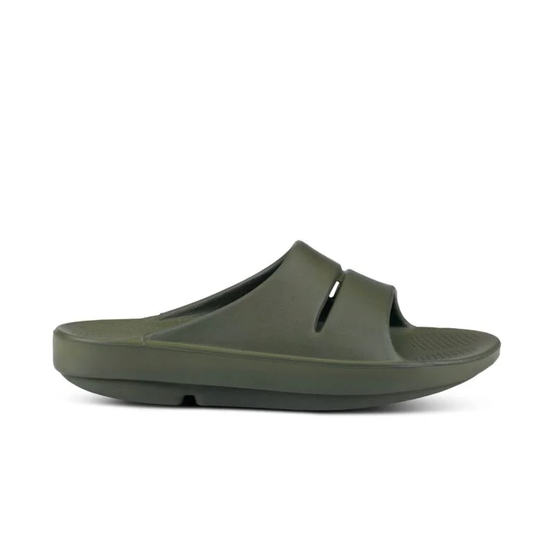 Waterproof men's sandals for water activitiesOOFOS OOahh Slide - Forest Green