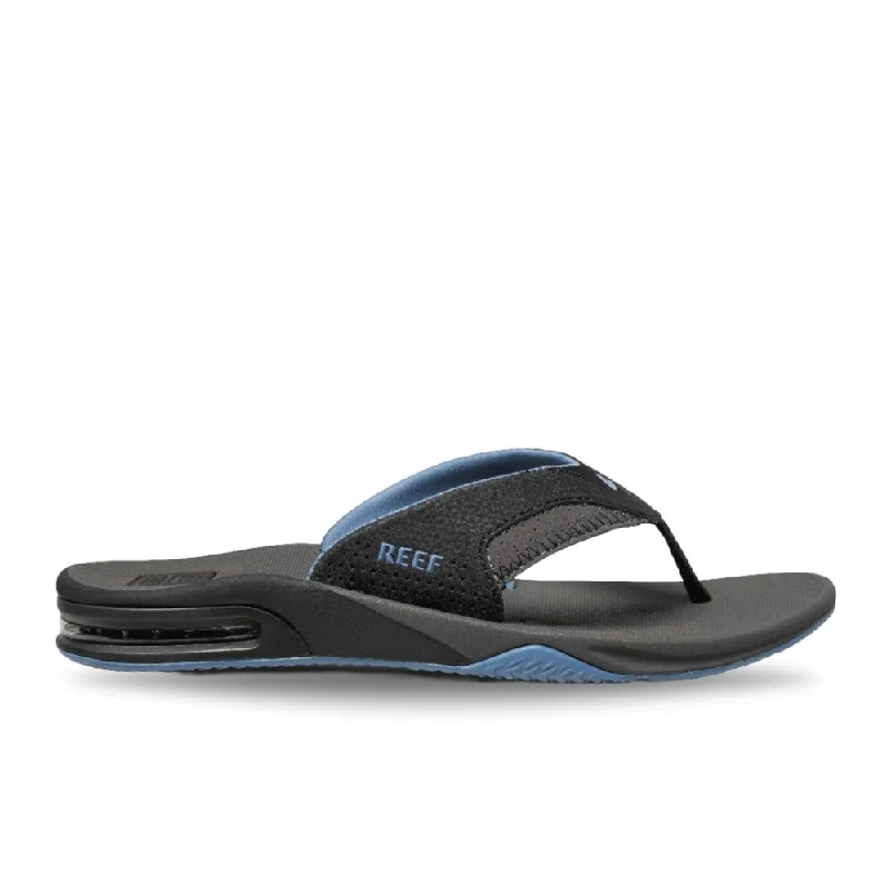 Men's sandals with a buckle closureReef Men's Fanning - Grey/Light Blue