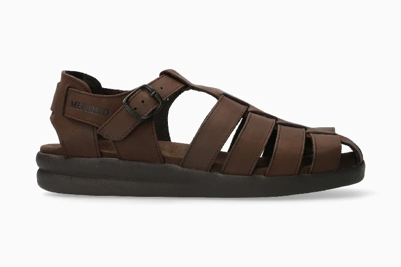 Men's sandals with a cushioned footbedSam - Dark Brown