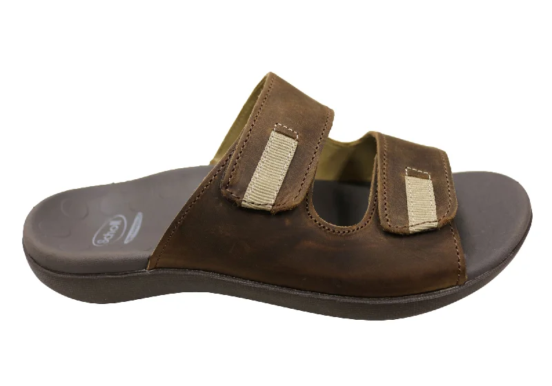 Men's sandals with a durable outer soleScholl Orthaheel Connor Mens Comfortable Supportive Slides Sandals