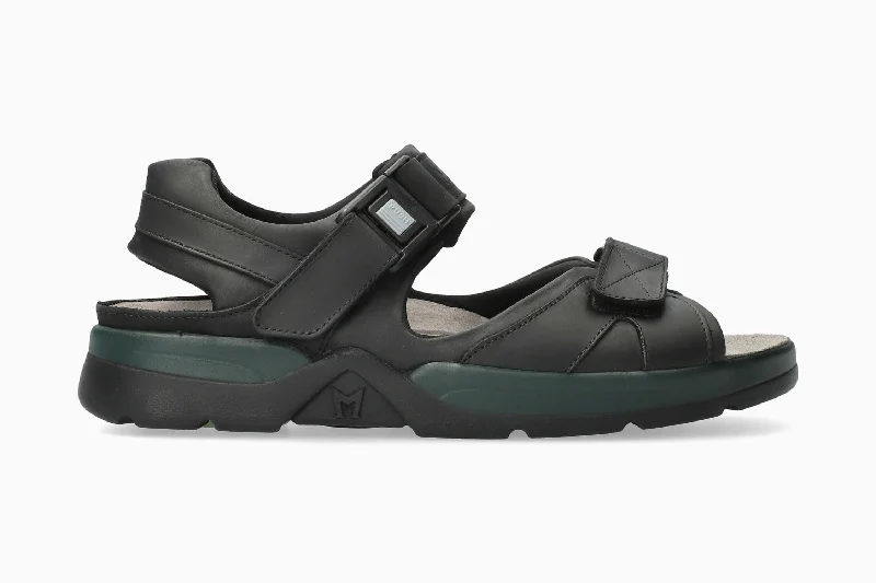 Men's sandals with a wide strap for supportShark Fit - Black
