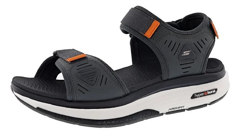 Waterproof men's sandals for water activitiesSkechers Men's Go Walk Workout Walker Hook & Loop Strap Sandals