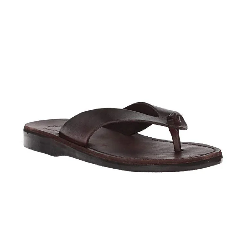 Men's sandals with a leather lining for comfortSolomon - Leather Flip Flop Sandal | Brown