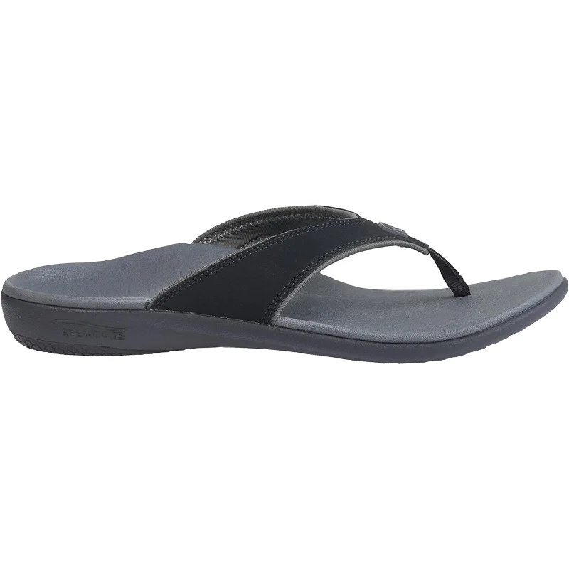 Men's sandals with a contrast stitching detailMen's Spenco Yumi Plus Carbon/Pewter Synthetic