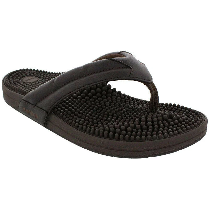 Men's sandals with a wide strap for supportKenkoh Spirit V - Brown
