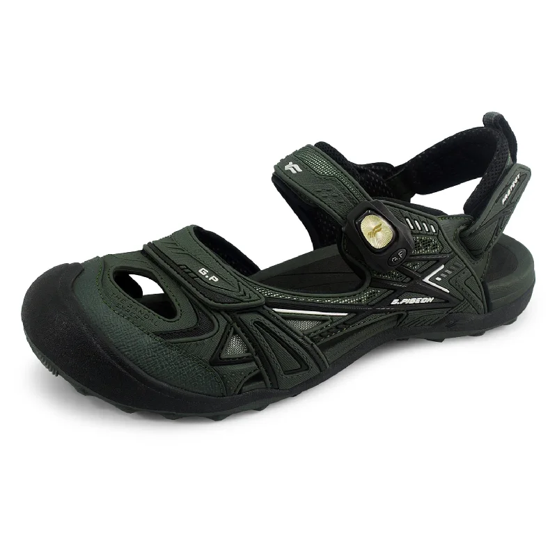 Flip - flop style men's sandals for beach wearToe Guard: 3842 Army Green