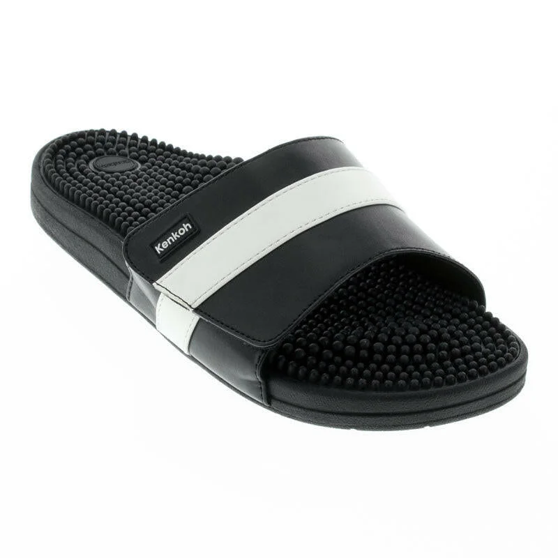 Men's sandals with a flexible sole for easy movementKenkoh Tokyo - Black/White