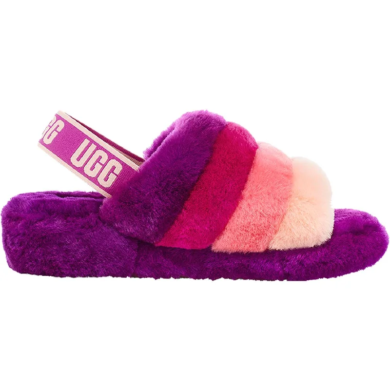 Men's sandals with a wide strap for supportWomen's UGG Fluff Yeah Slide Berrylicious Multi Sheepskin