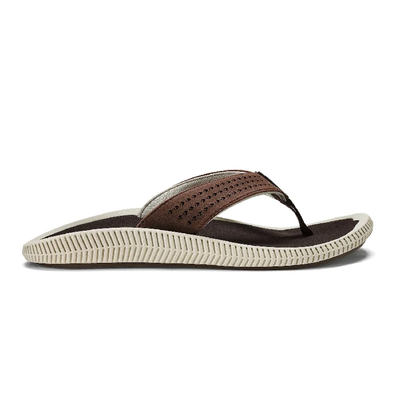 Men's sandals with a contrast stitching detailUlele - Dk Wood/ Dk  Wood