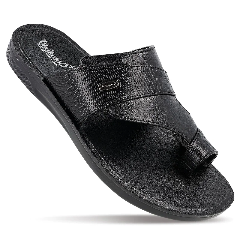 Men's sandals with a rubber sole for tractionMen's Daily Wear and Office Sandals - WE1340 Black