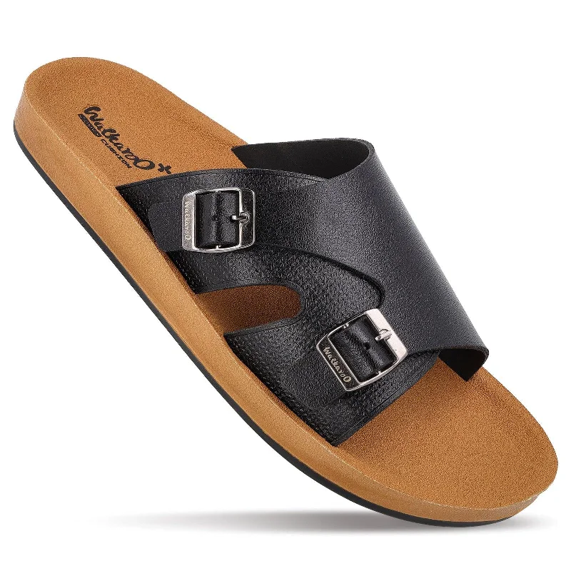 Men's sandals with a cushioned footbedMen's Daily Wear Sandals - WE1348 Black